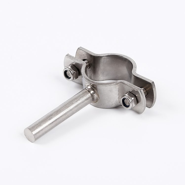 Round pipe hanger with solid bar