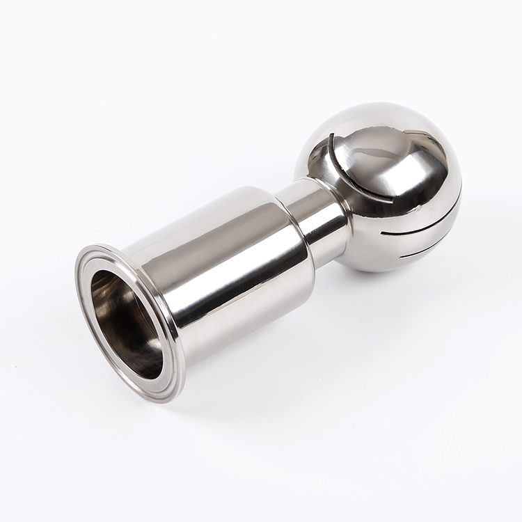 Rotary clamped cleaning ball