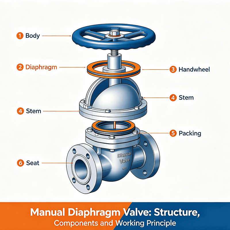 Manual Diaphragm Valve: Structure, Components and Working Principle